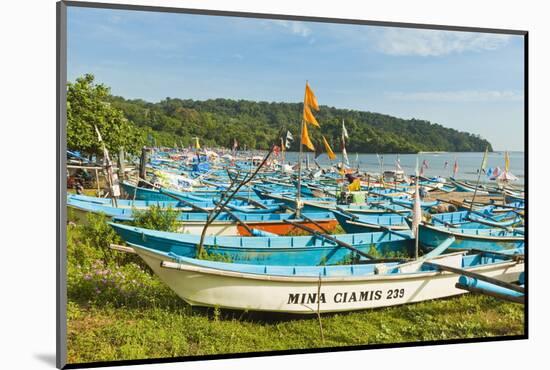 Outrigger Fishing Boats on West Beach of the Isthmus at This Major Beach Resort on the South Coast-Rob Francis-Mounted Photographic Print