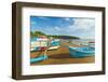 Outrigger Fishing Boats on West Beach of the Isthmus at This Major Beach Resort on the South Coast-Rob Francis-Framed Photographic Print