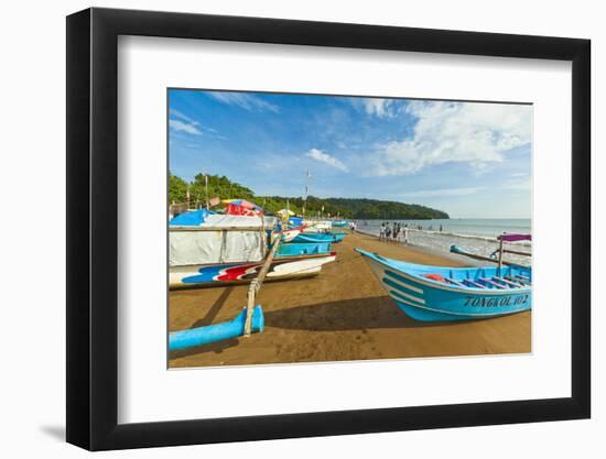 Outrigger Fishing Boats on West Beach of the Isthmus at This Major Beach Resort on the South Coast-Rob Francis-Framed Photographic Print