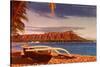 Outrigger on Beach by Diamond Head, Hawaii-null-Stretched Canvas