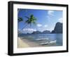 Outriggers at El Nido, Bascuit Bay, Palawan, Philippines-Steve Vidler-Framed Premium Photographic Print