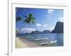 Outriggers at El Nido, Bascuit Bay, Palawan, Philippines-Steve Vidler-Framed Photographic Print