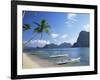 Outriggers at El Nido, Bascuit Bay, Palawan, Philippines-Steve Vidler-Framed Photographic Print