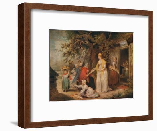 'Outside a Country Alehouse', c18th century-William Ward-Framed Giclee Print