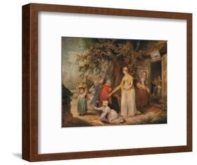 'Outside a Country Alehouse', c18th century-William Ward-Framed Giclee Print