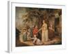 'Outside a Country Alehouse', c18th century-William Ward-Framed Giclee Print