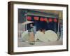 Outside a Japanese Tearoom-Mortimer Ludington Menpes-Framed Giclee Print