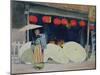 Outside a Japanese Tearoom-Mortimer Ludington Menpes-Mounted Giclee Print