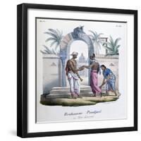 Outside a Temple, India, 1828-Marlet et Cie-Framed Giclee Print