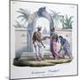 Outside a Temple, India, 1828-Marlet et Cie-Mounted Giclee Print