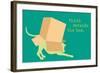 Outside Box - Green Version-Dog is Good-Framed Art Print