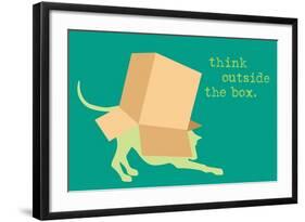 Outside Box - Green Version-Dog is Good-Framed Art Print