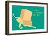 Outside Box - Green Version-Dog is Good-Framed Art Print