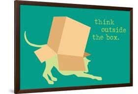 Outside Box - Green Version-Dog is Good-Framed Art Print