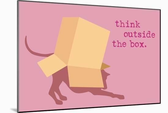 Outside Box - Pink Version-Dog is Good-Mounted Art Print