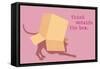 Outside Box - Pink Version-Dog is Good-Framed Stretched Canvas