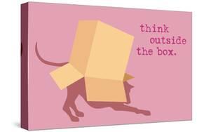 Outside Box - Pink Version-Dog is Good-Stretched Canvas