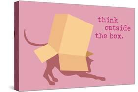 Outside Box - Pink Version-Dog is Good-Stretched Canvas