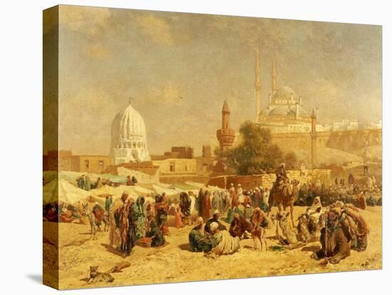 Outside Cairo, 1883-Cesare Biseo-Stretched Canvas