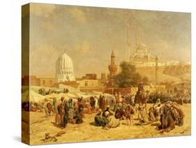 Outside Cairo, 1883-Cesare Biseo-Stretched Canvas