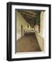 Outside Covered Passageway at the Mission Carmel Near Monterey, Carmel-By-The-Sea, California, USA-Dennis Flaherty-Framed Photographic Print