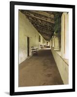 Outside Covered Passageway at the Mission Carmel Near Monterey, Carmel-By-The-Sea, California, USA-Dennis Flaherty-Framed Photographic Print