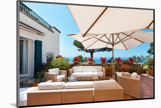 Outside Exterior with Sea View from Terrace-zveiger-Mounted Photographic Print