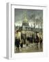 Outside Les Invalides, Paris-Jean-Baptiste Edouard Detaille-Framed Giclee Print