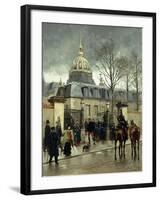 Outside Les Invalides, Paris-Jean-Baptiste Edouard Detaille-Framed Giclee Print