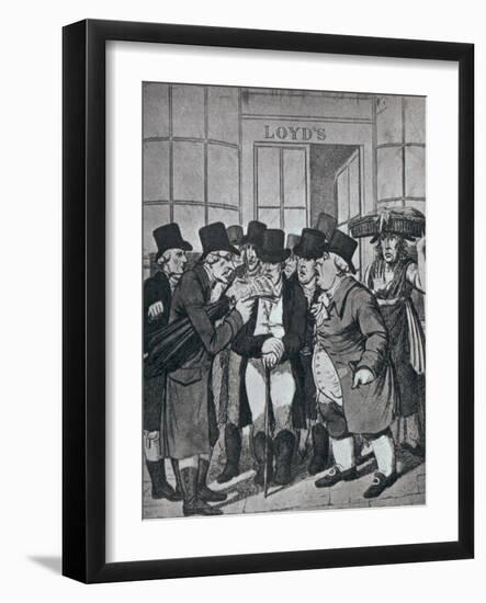 Outside Lloyds of London-English School-Framed Giclee Print