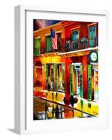 Outside Pat O Briens Bar-Diane Millsap-Framed Art Print