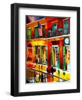 Outside Pat O Briens Bar-Diane Millsap-Framed Art Print