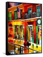 Outside Pat O Briens Bar-Diane Millsap-Framed Stretched Canvas