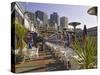 Outside Restaurant Dining Area, Seattle, Washington, USA-Janis Miglavs-Stretched Canvas