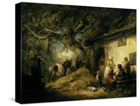 Outside the Dolphin Inn, 1792-George Morland-Stretched Canvas