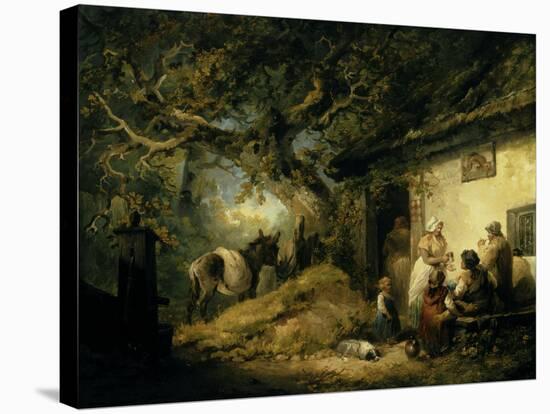 Outside the Dolphin Inn, 1792-George Morland-Stretched Canvas