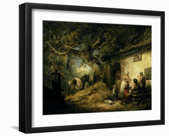 Outside the Dolphin Inn, 1792-George Morland-Framed Giclee Print