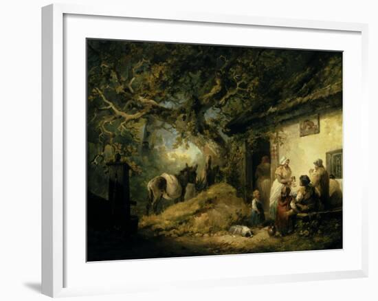 Outside the Dolphin Inn, 1792-George Morland-Framed Giclee Print