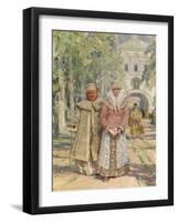 Outside the Monastery Gate, 1916-Vasily Ivanovich Navozov-Framed Giclee Print