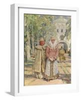 Outside the Monastery Gate, 1916-Vasily Ivanovich Navozov-Framed Giclee Print