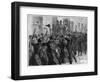Outside the National Rent Office after the Arrest of O'Brien and Dillon, Loughrea, Ireland, 1887-null-Framed Giclee Print