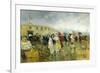 Outside the Plaza De Toros, Madrid, 1897-Eugenio Lucas Villamil-Framed Giclee Print