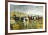 Outside the Plaza De Toros, Madrid, 1897-Eugenio Lucas Villamil-Framed Giclee Print