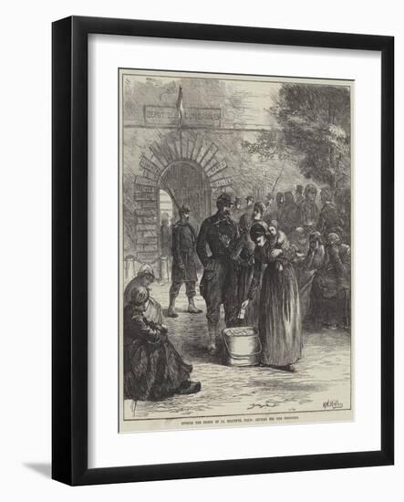 Outside the Prison of La Roquette, Paris, Letters for the Prisoners-Matthew White Ridley-Framed Giclee Print