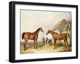 Outside the Stable, 1845-William Barraud-Framed Giclee Print