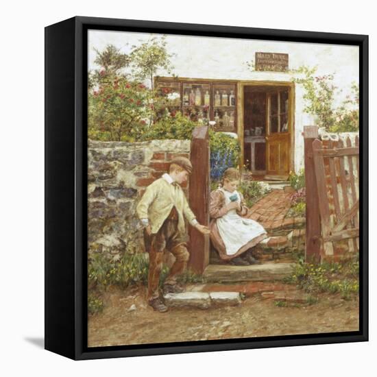 Outside the Sweet Shop-James Charles-Framed Stretched Canvas