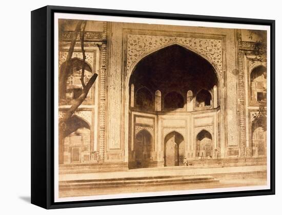 Outside the Taj Mahal, 1858-John Murray-Framed Stretched Canvas