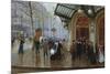 Outside the Theatre Du Vaudeville, Paris-Jean Béraud-Mounted Giclee Print