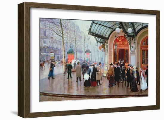 Outside the Vaudeville Theatre, Paris-Jean Béraud-Framed Giclee Print