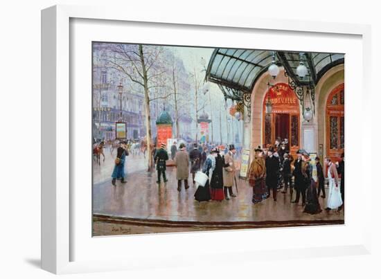 Outside the Vaudeville Theatre, Paris-Jean Béraud-Framed Giclee Print